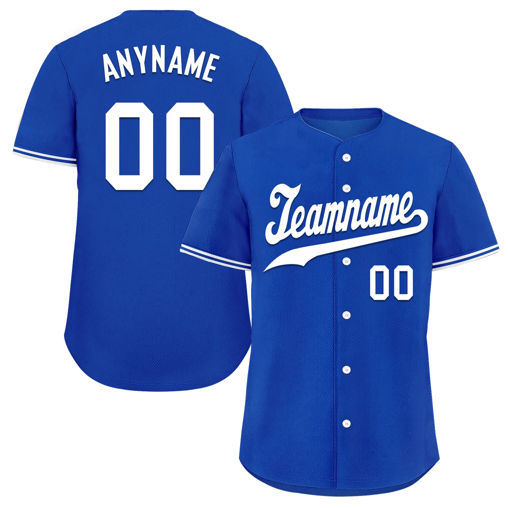 Custom Blue Classic Style White Personalized Authentic Baseball Jersey BSBJ01-bd0fa0e - Coolcustomize