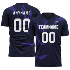 Custom Blue Purple Soccer Sets Jersey Personalized SCJ101-D28017