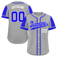 Custom Gray Purple Raglan Sleeves Personalized Authentic Baseball Jersey BSBJ01-D017189