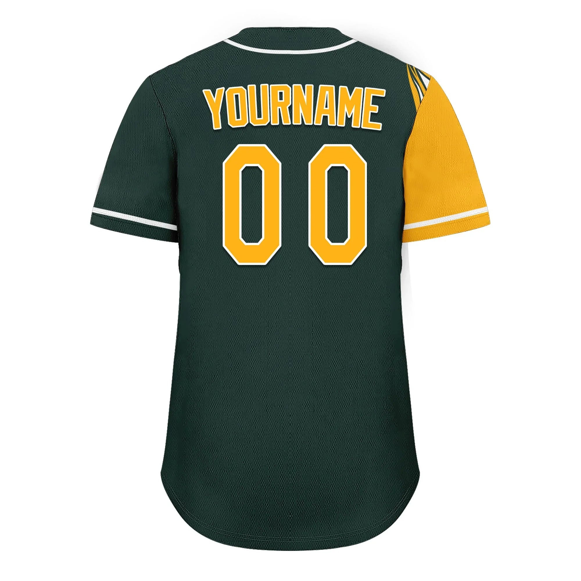Custom Green Yellow Classic Style Personalized Authentic Baseball Jersey UN002-D0b0a00-ac - Coolcustomize