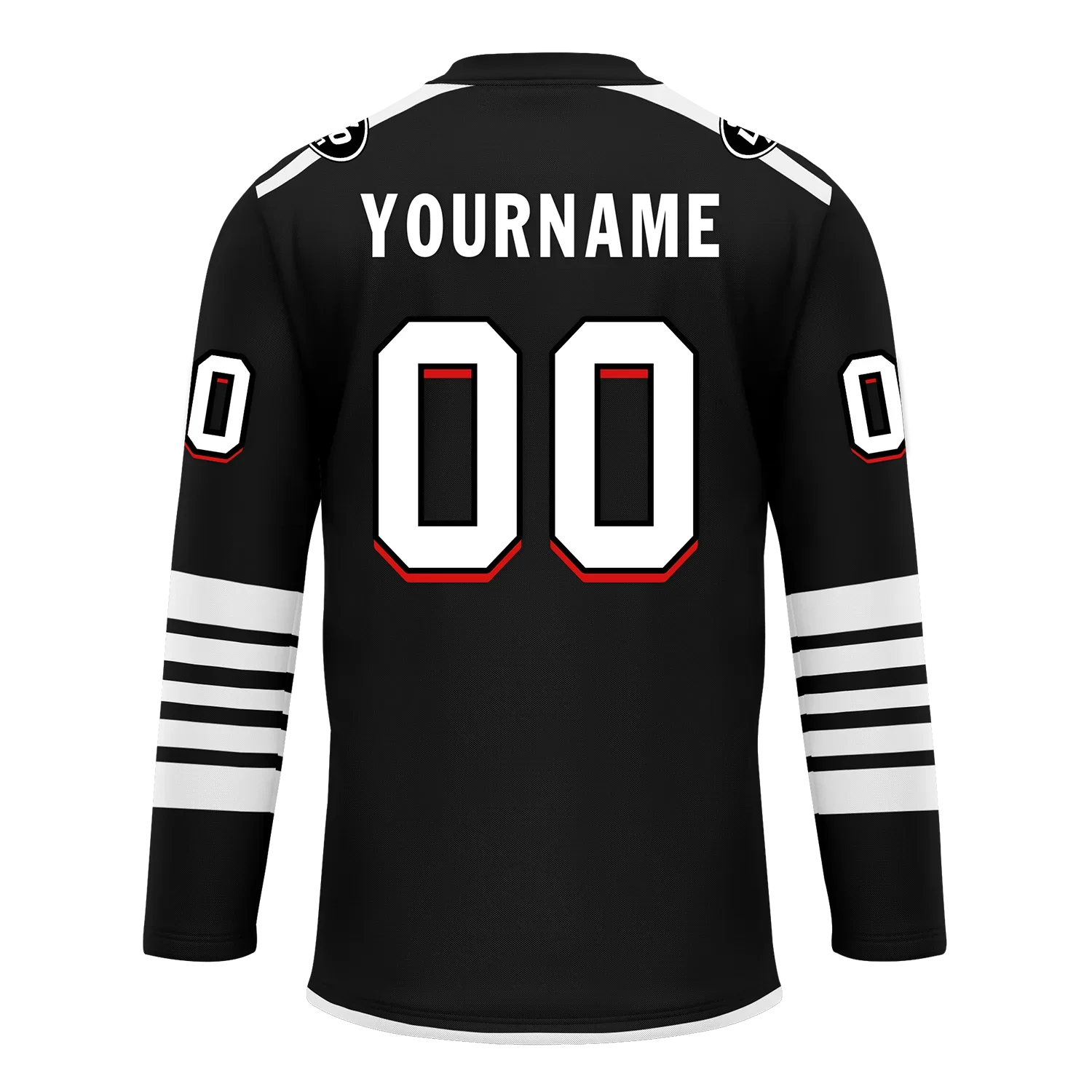Custom Black White Personalized Hockey Jersey HCKJ01-D0a700d - Coolcustomize