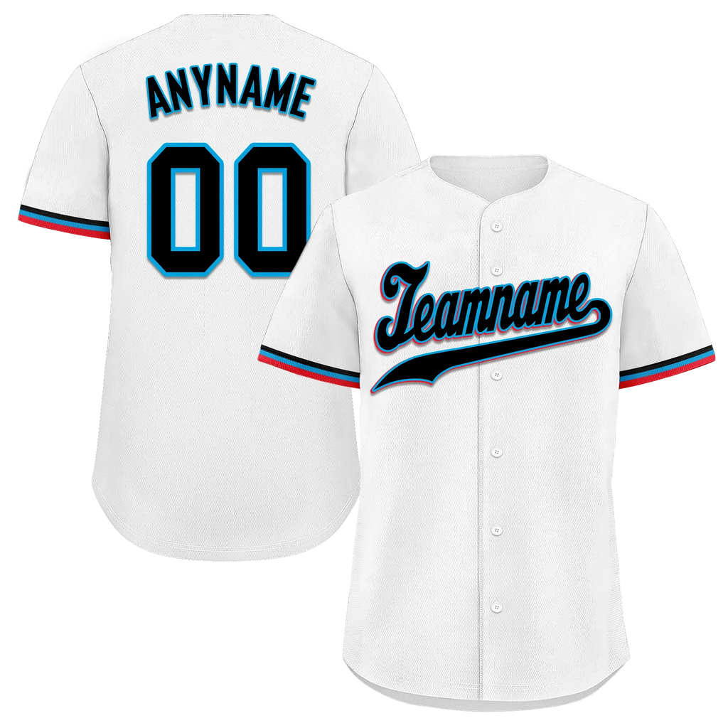 Custom White Classic Style Black Personalized Authentic Baseball Jersey BSBJ01-bd0face - Coolcustomize