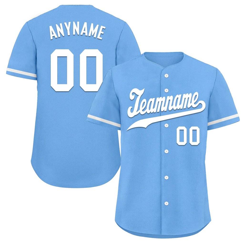 Custom Blue Classic Style White Personalized Authentic Baseball Jersey BSBJ01-bd0fab0 - Coolcustomize