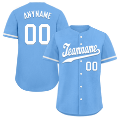 Custom Blue Classic Style White Personalized Authentic Baseball Jersey BSBJ01-bd0fab0