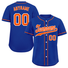 Custom Blue Classic Style Orange Personalized Authentic Baseball Jersey BSBJ01-bd0fa08