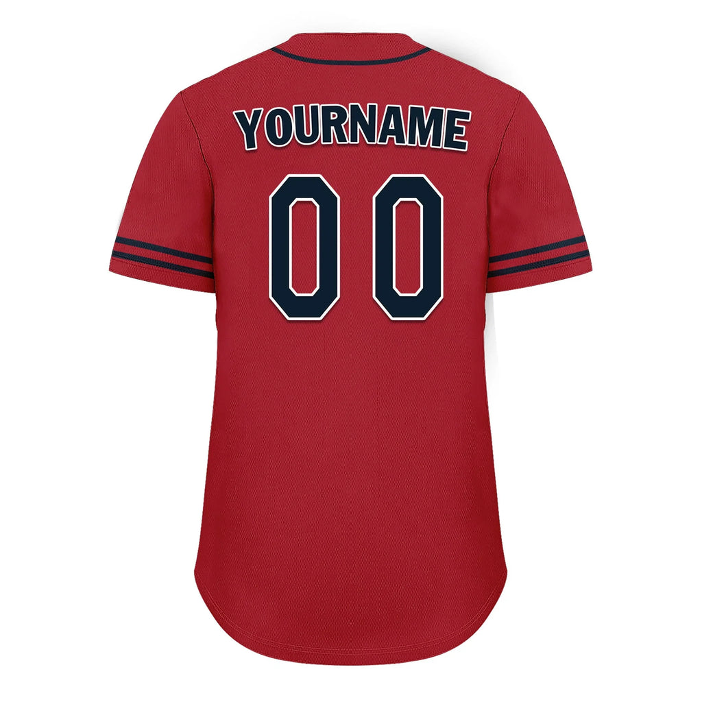 Custom Red Classic Style Black Personalized Authentic Baseball Jersey UN002-bd0b00d8-f - Coolcustomize