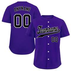 Custom Purple Classic Style Black Personalized Authentic Baseball Jersey BSBJ01-bd0fae9