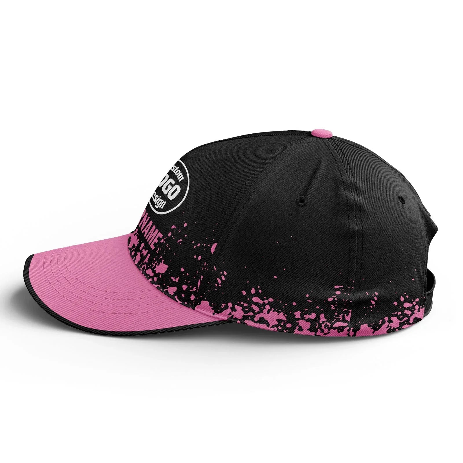Custom Black Pink Hat Sport Design Cap Stitched Adjustable Personalized YW061-D020231-5 - Coolcustomize