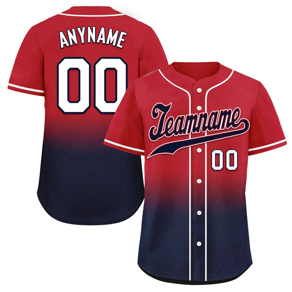 Custom Red Blue Fade Fashion Personalized Authentic Baseball Jersey BSBJ01-D0a70bc - Coolcustomize