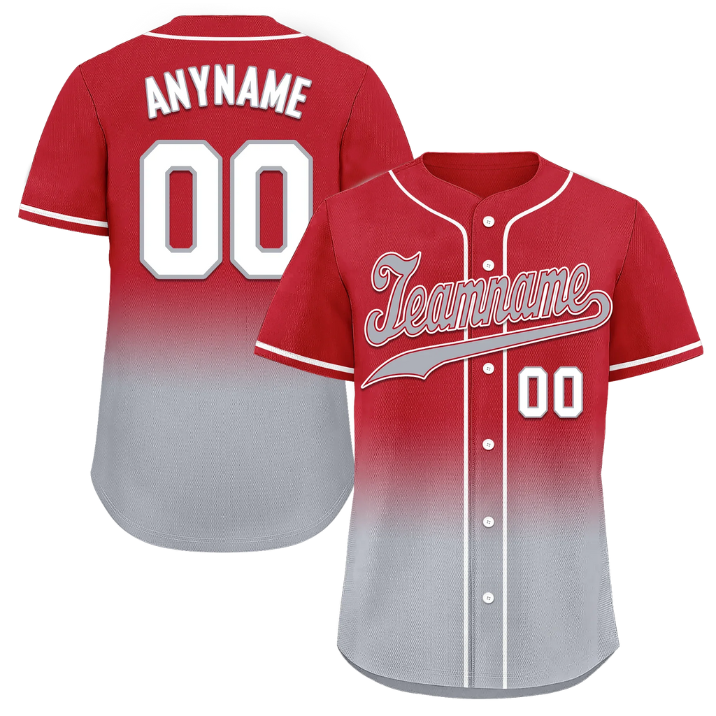 Custom Red Grey Fade Fashion Personalized Authentic Baseball Jersey BSBJ01-D0a70bb - Coolcustomize