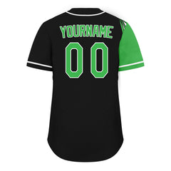 Custom Black Green Classic Style Personalized Authentic Baseball Jersey UN002-D0b0a00-a