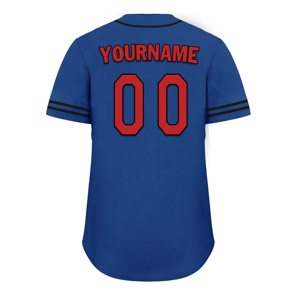 Custom Blue Classic Style Red Personalized Authentic Baseball Jersey UN002-bd0b00d8-a0 - Coolcustomize