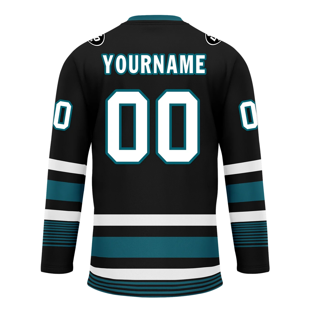 Custom Black Personalized Hockey Jersey HCKJ01-D0a70d0 - Coolcustomize