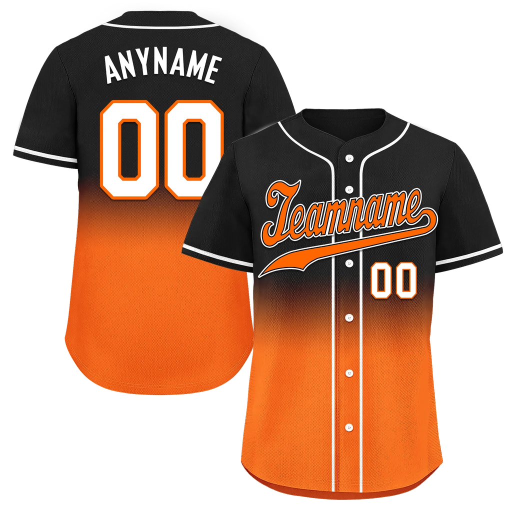Custom Black Orange Fade Fashion Personalized Authentic Baseball Jersey BSBJ01-D0a70ce - Coolcustomize
