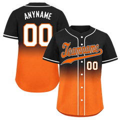 Custom Black Orange Fade Fashion Personalized Authentic Baseball Jersey BSBJ01-D0a70ce