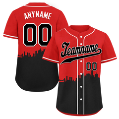 Custom Red Black City Edition Personalized Authentic Baseball Jersey BSBJ01-D017126