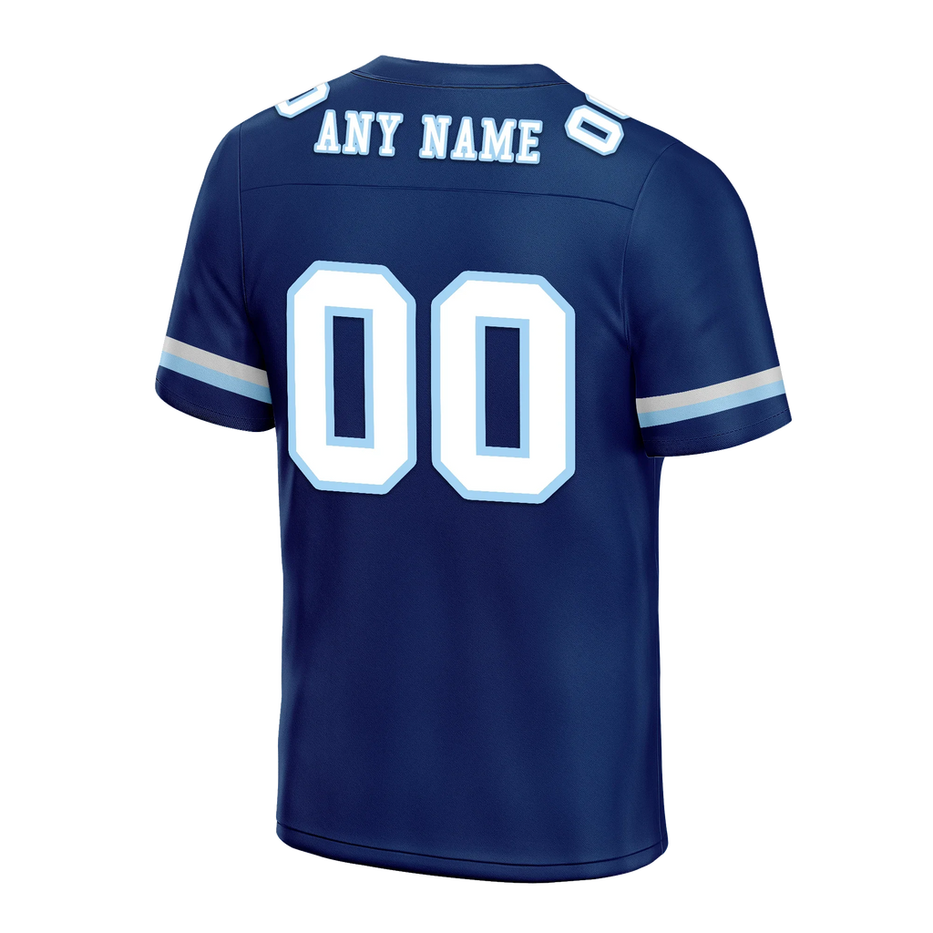 Custom Blue Classic Style Personalized Authentic Football Jersey FBJ02-bd0a70a7 - Coolcustomize