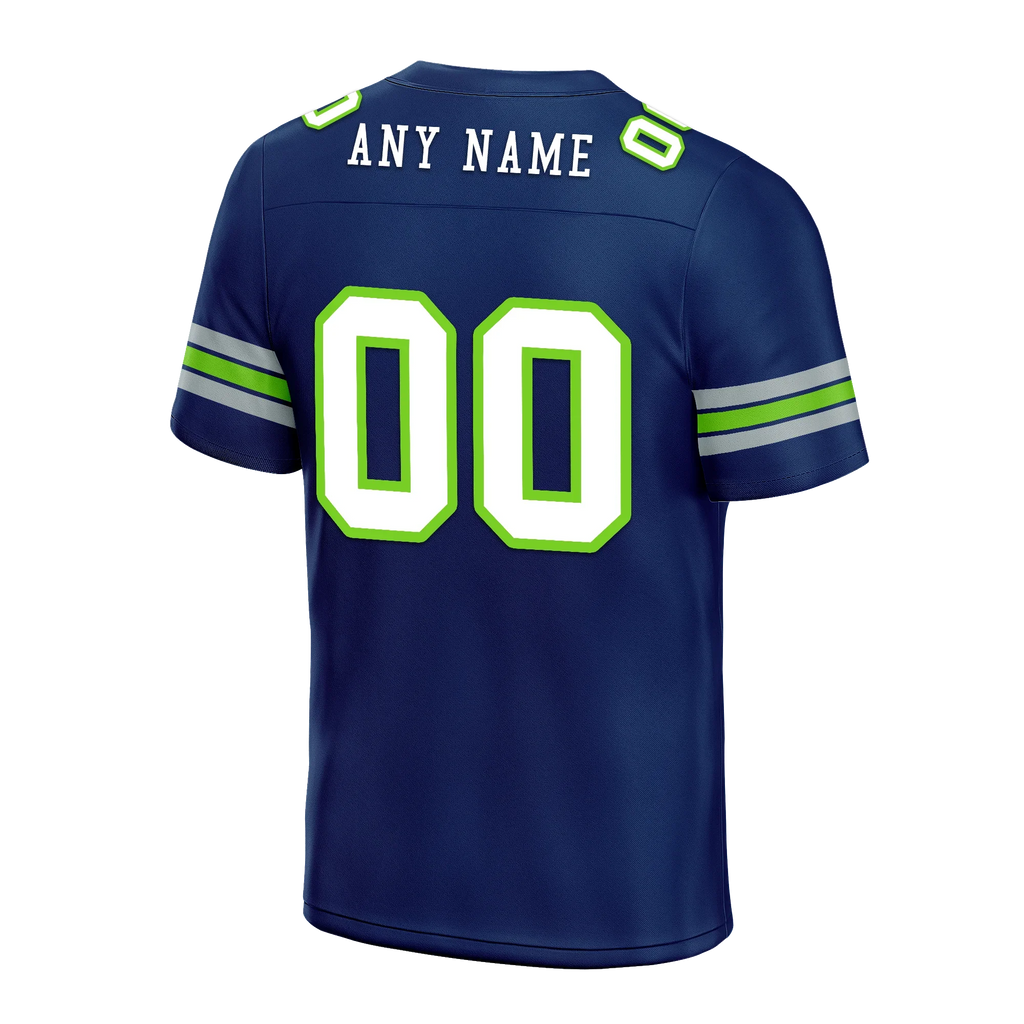 Custom Blue Classic Style Personalized Authentic Football Jersey FBJ02-bd0a70ad - Coolcustomize
