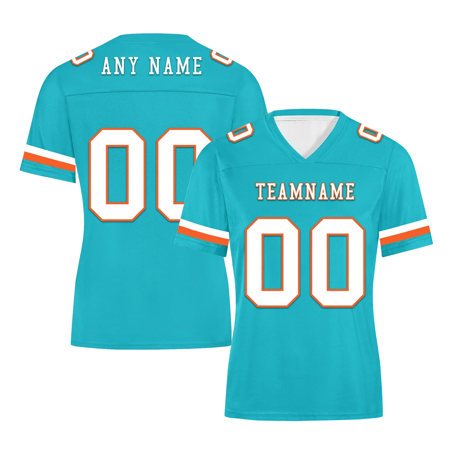 Custom Cyan Classic Style Personalized Authentic Football Jersey FBJ02-bd0a70ba - Coolcustomize