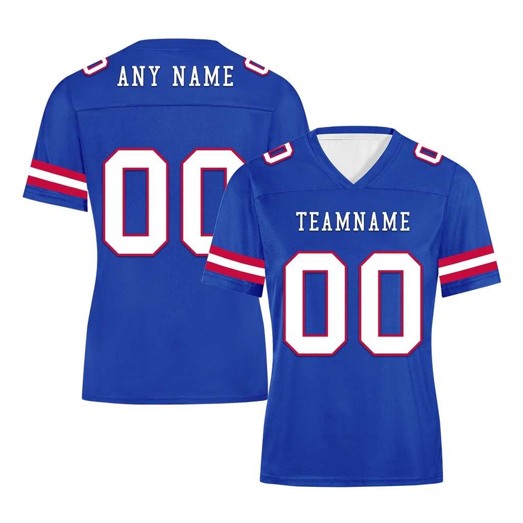Custom Blue Classic Style Personalized Authentic Football Jersey FBJ02-bd0a70ca - Coolcustomize