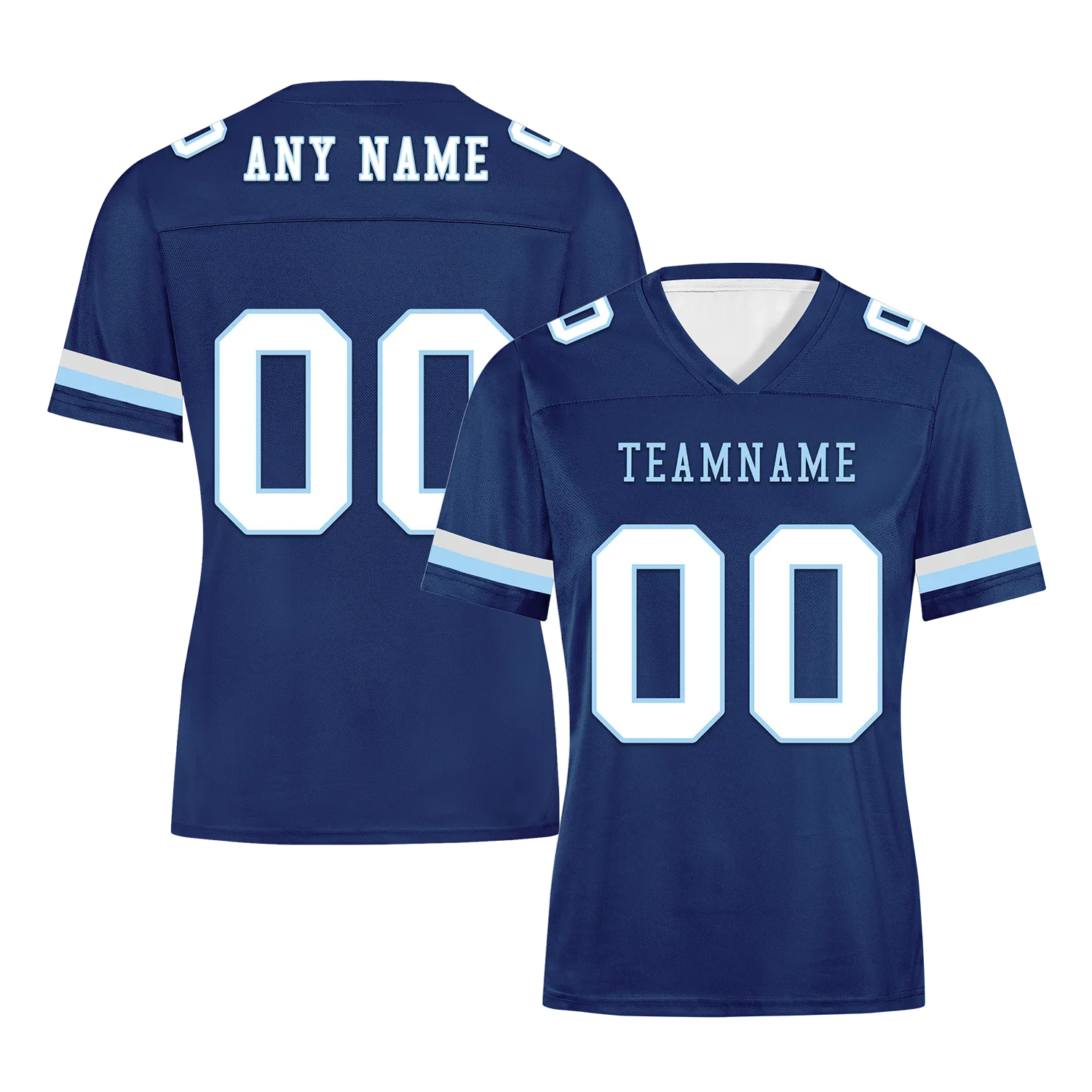 Custom Blue Classic Style Personalized Authentic Football Jersey FBJ02-bd0a70a7 - Coolcustomize