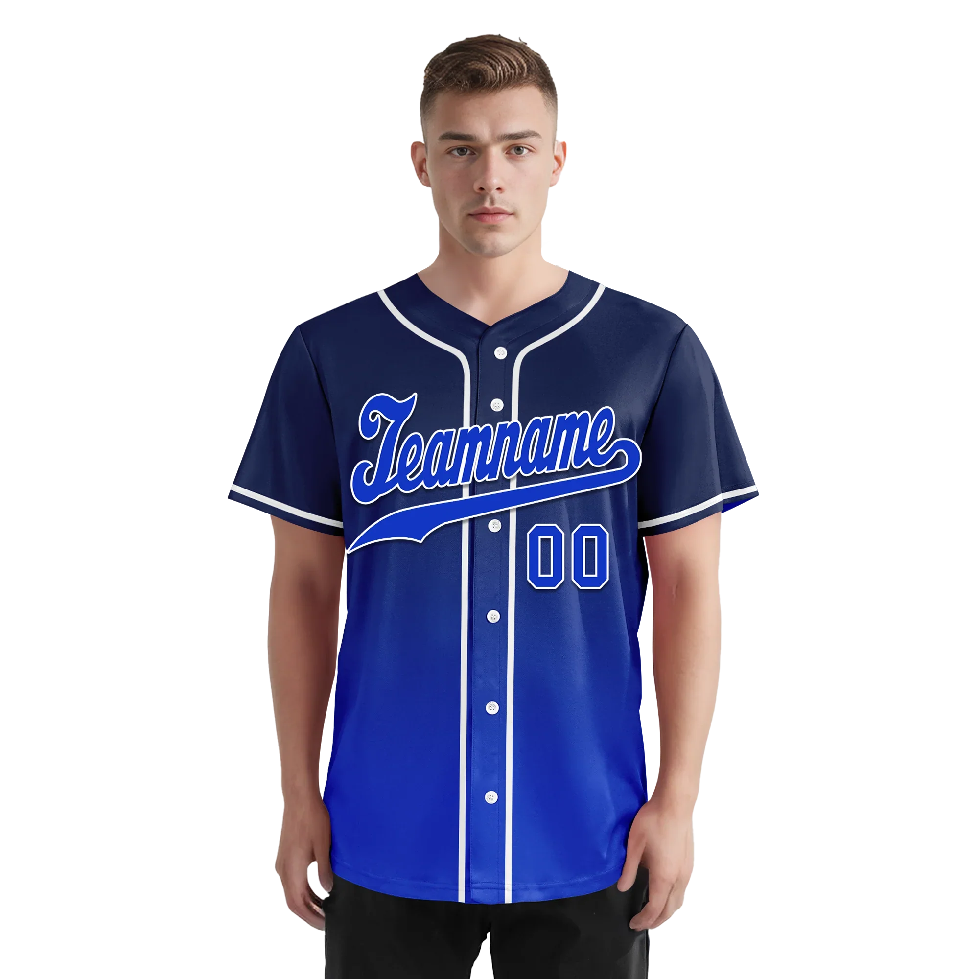 Custom Blue Fade Fashion Personalized Authentic Baseball Jersey BSBJ01-D0a70ed - Coolcustomize