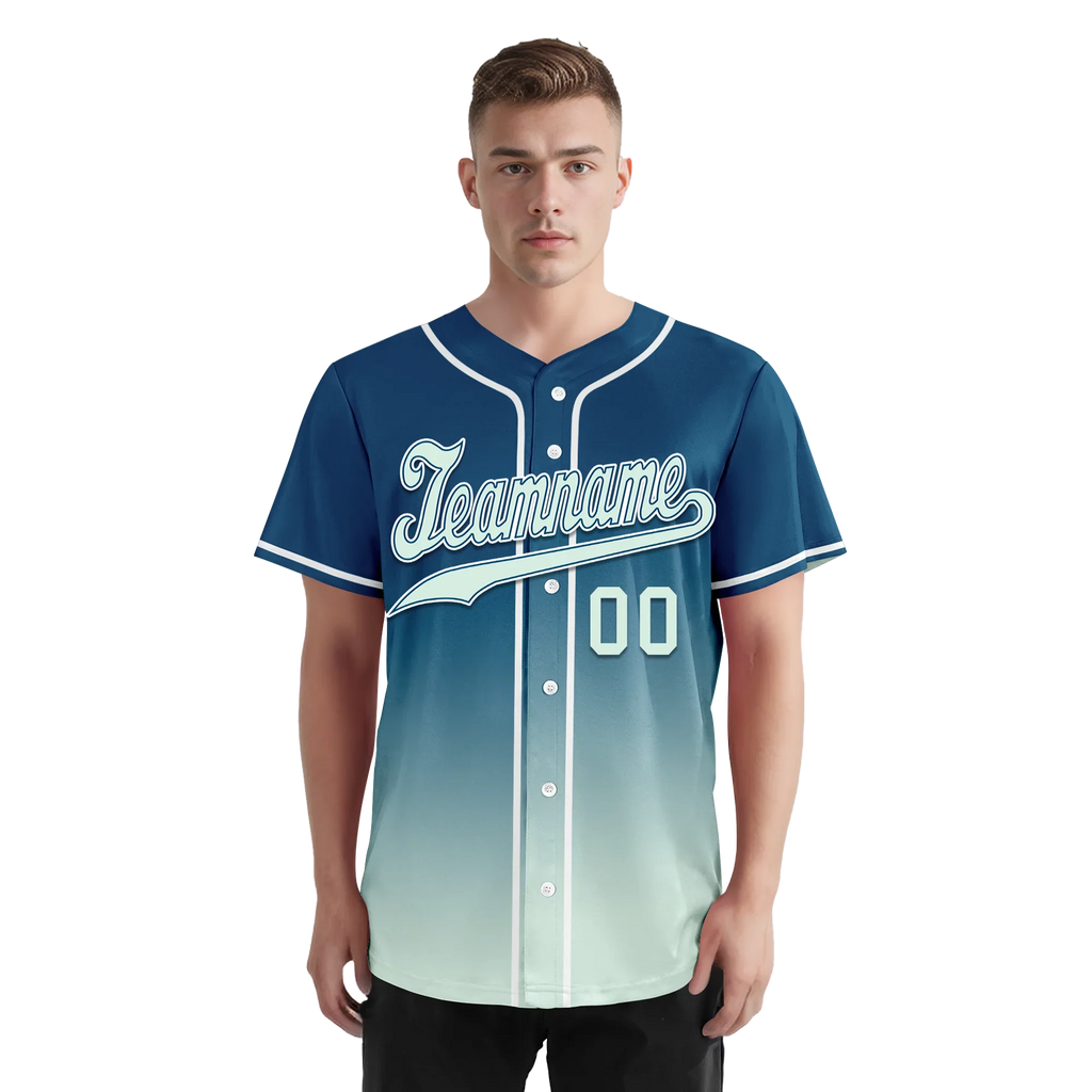 Custom Blue Fade Fashion Personalized Authentic Baseball Jersey BSBJ01-D0a70f9 - Coolcustomize