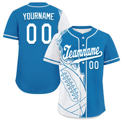 Custom Cyan White Classic Style Personalized Authentic Baseball Jersey UN002-D0b0a00-aa