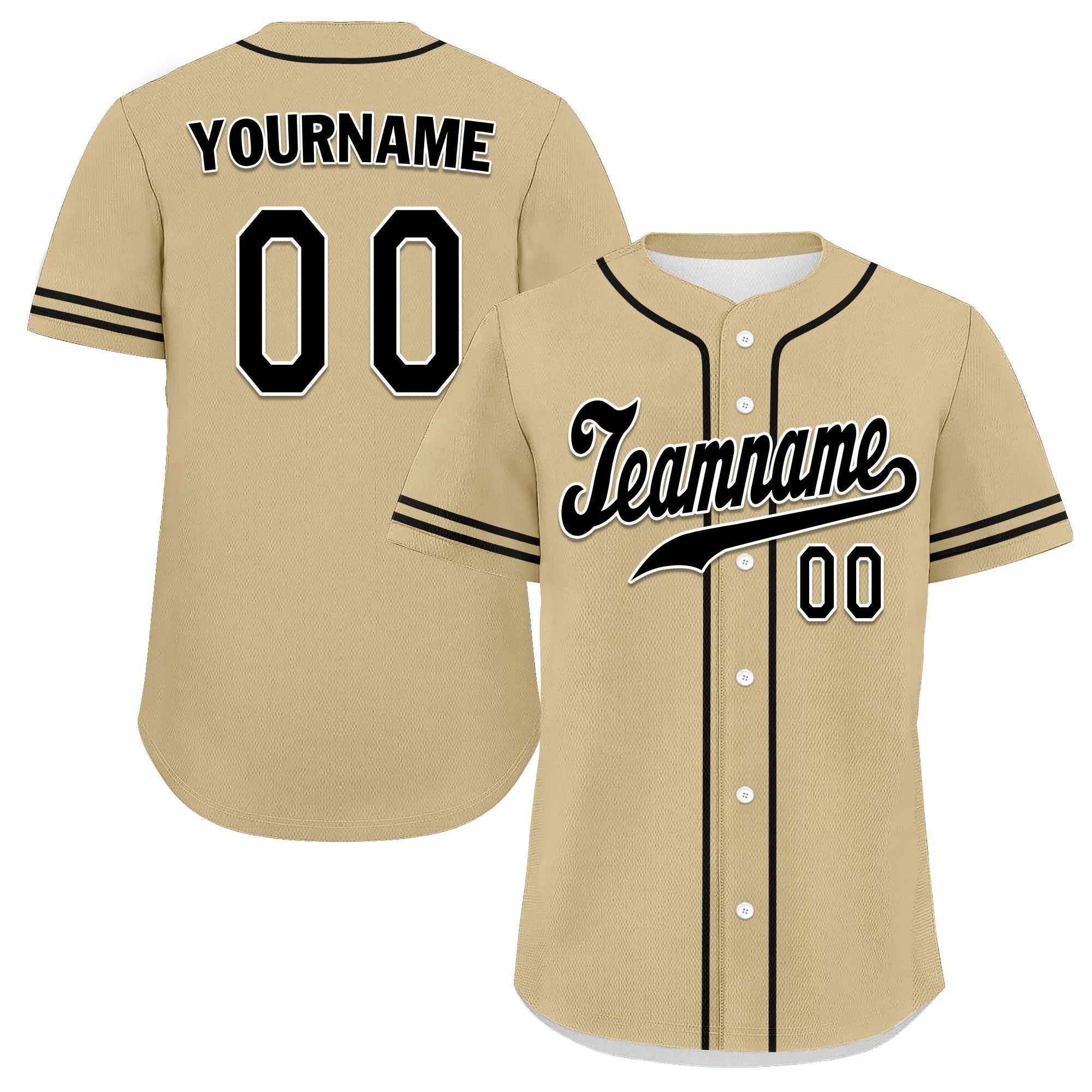 Custom Gold Classic Style Black Personalized Authentic Baseball Jersey UN002-bd0b00d8-a8 - Coolcustomize