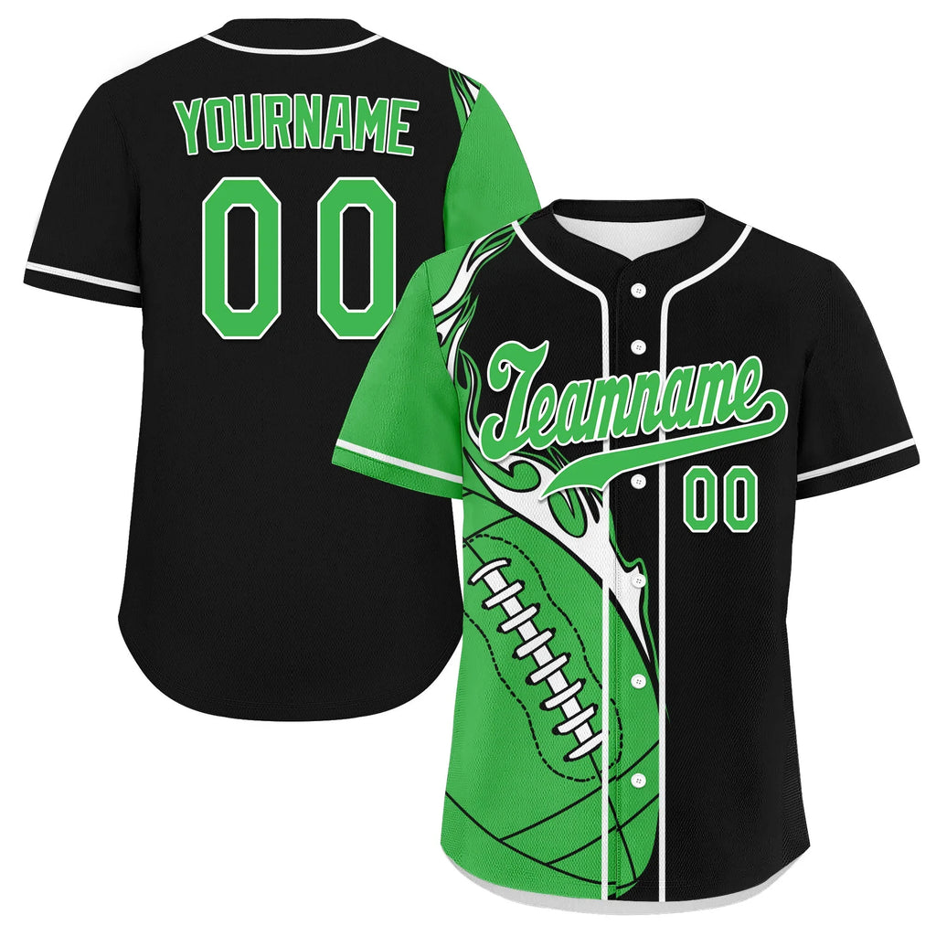 Custom Black Green Classic Style Personalized Authentic Baseball Jersey UN002-D0b0a00-a - Coolcustomize