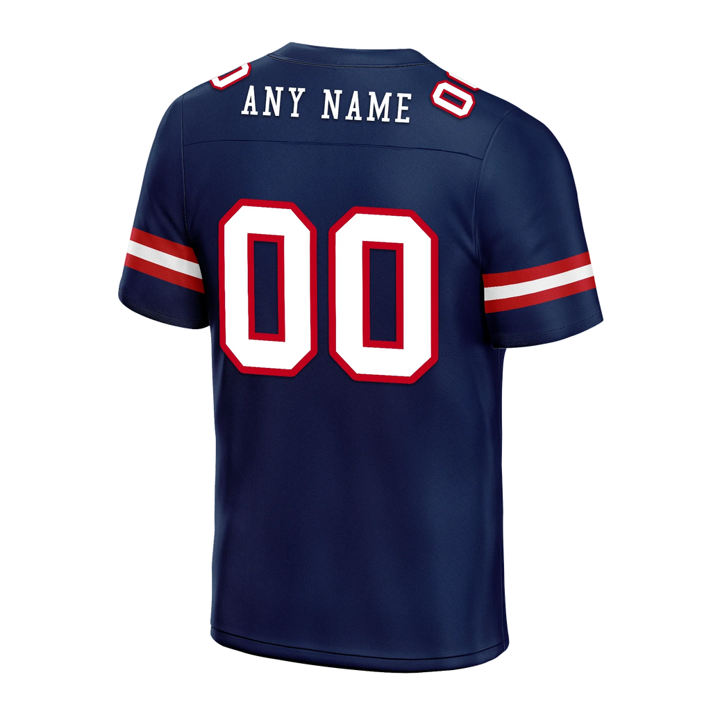 Custom Blue Classic Style Personalized Authentic Football Jersey FBJ02-bd0a70b0 - Coolcustomize