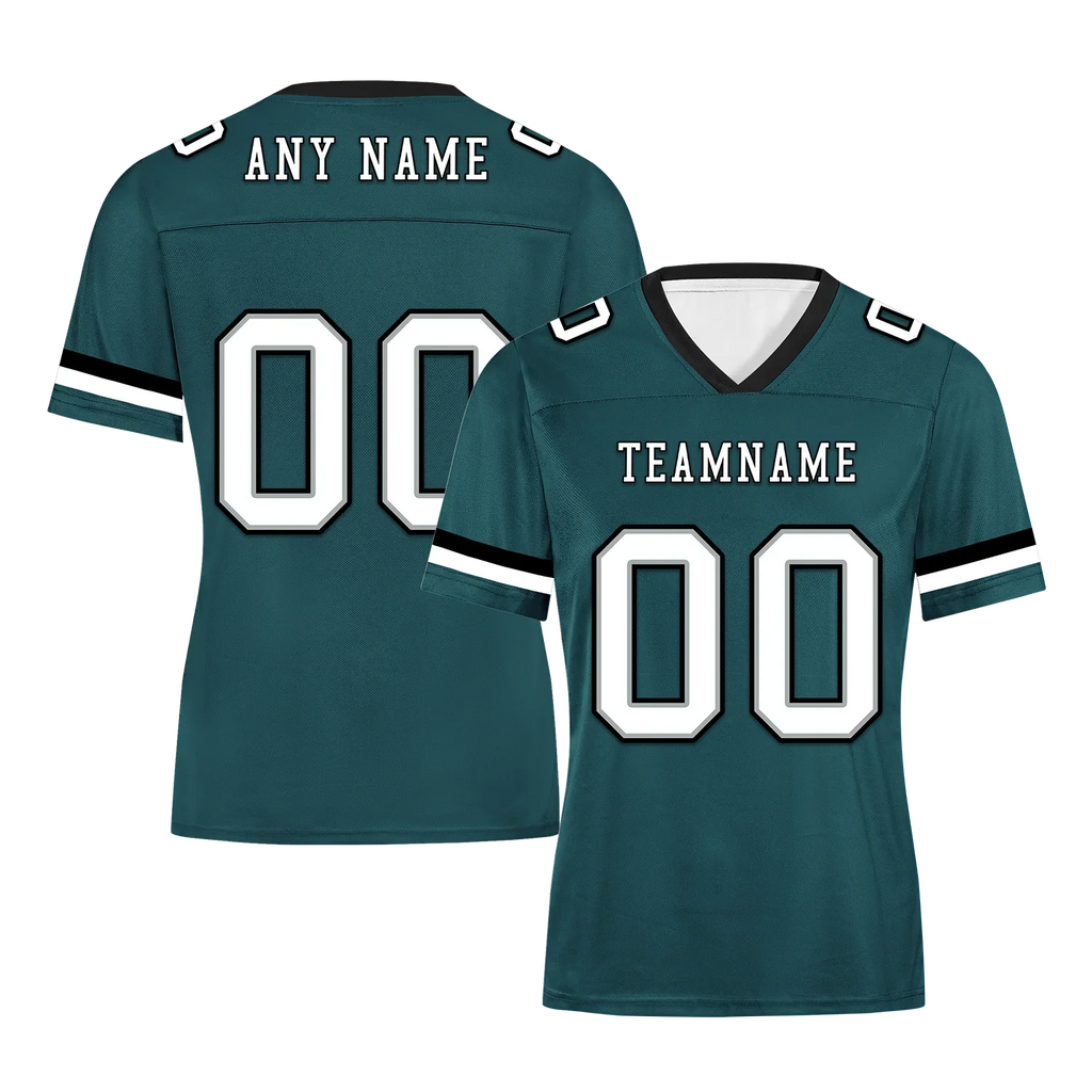 Custom Cyan Classic Style Personalized Authentic Football Jersey FBJ02-bd0a70ab - Coolcustomize