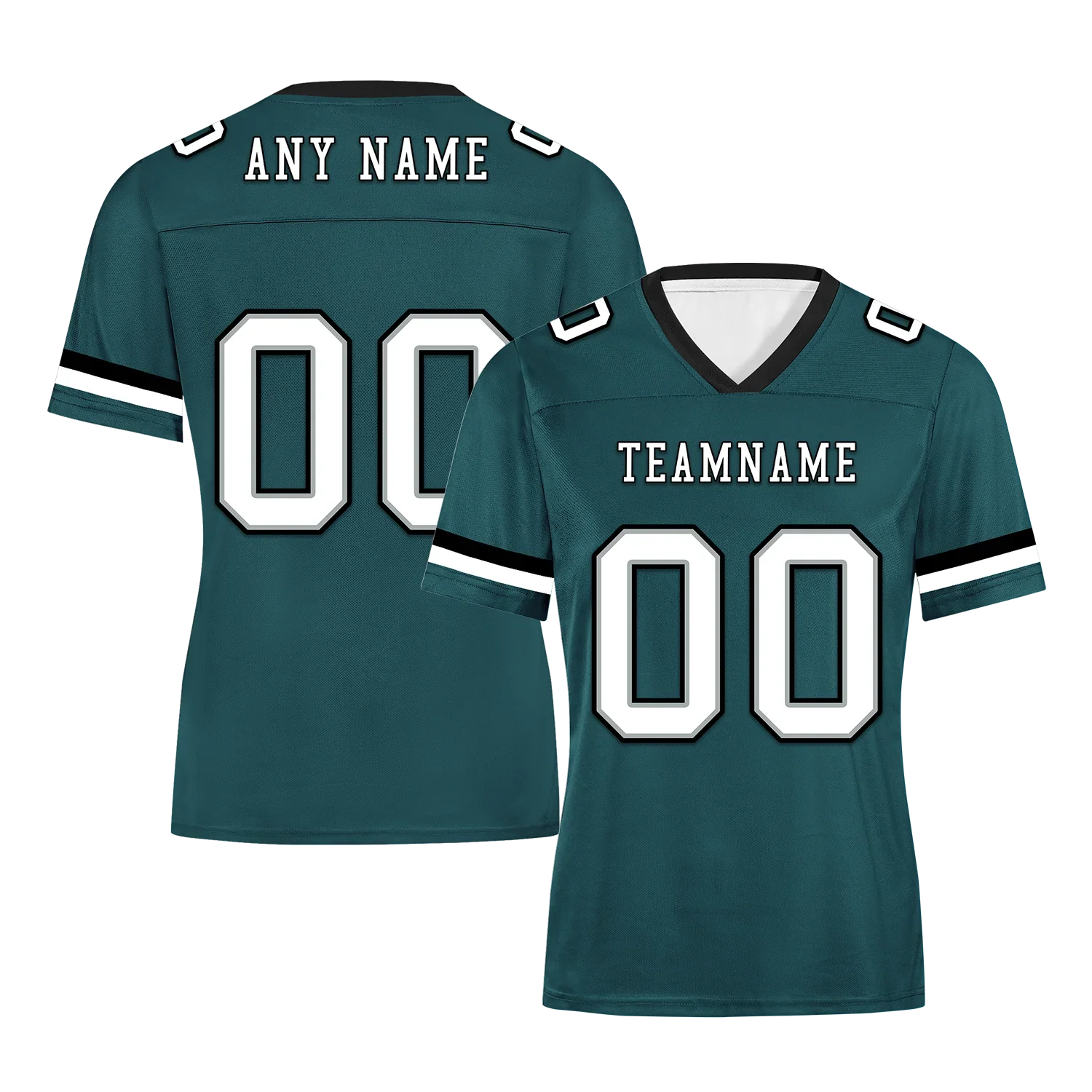 Custom Cyan Classic Style Personalized Authentic Football Jersey FBJ02-bd0a70ab - Coolcustomize