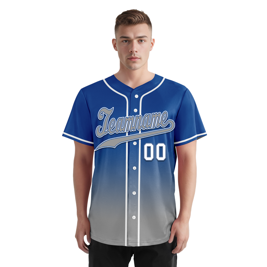 Custom Blue Grey Fade Fashion Personalized Authentic Baseball Jersey BSBJ01-D0a70bf - Coolcustomize
