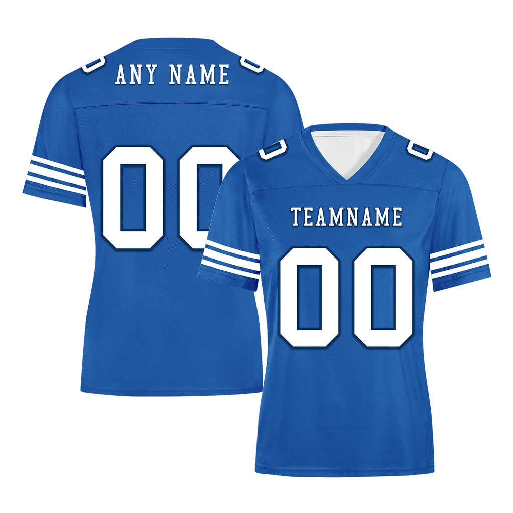 Custom Blue Classic Style Personalized Authentic Football Jersey FBJ02-bd0a700f - Coolcustomize