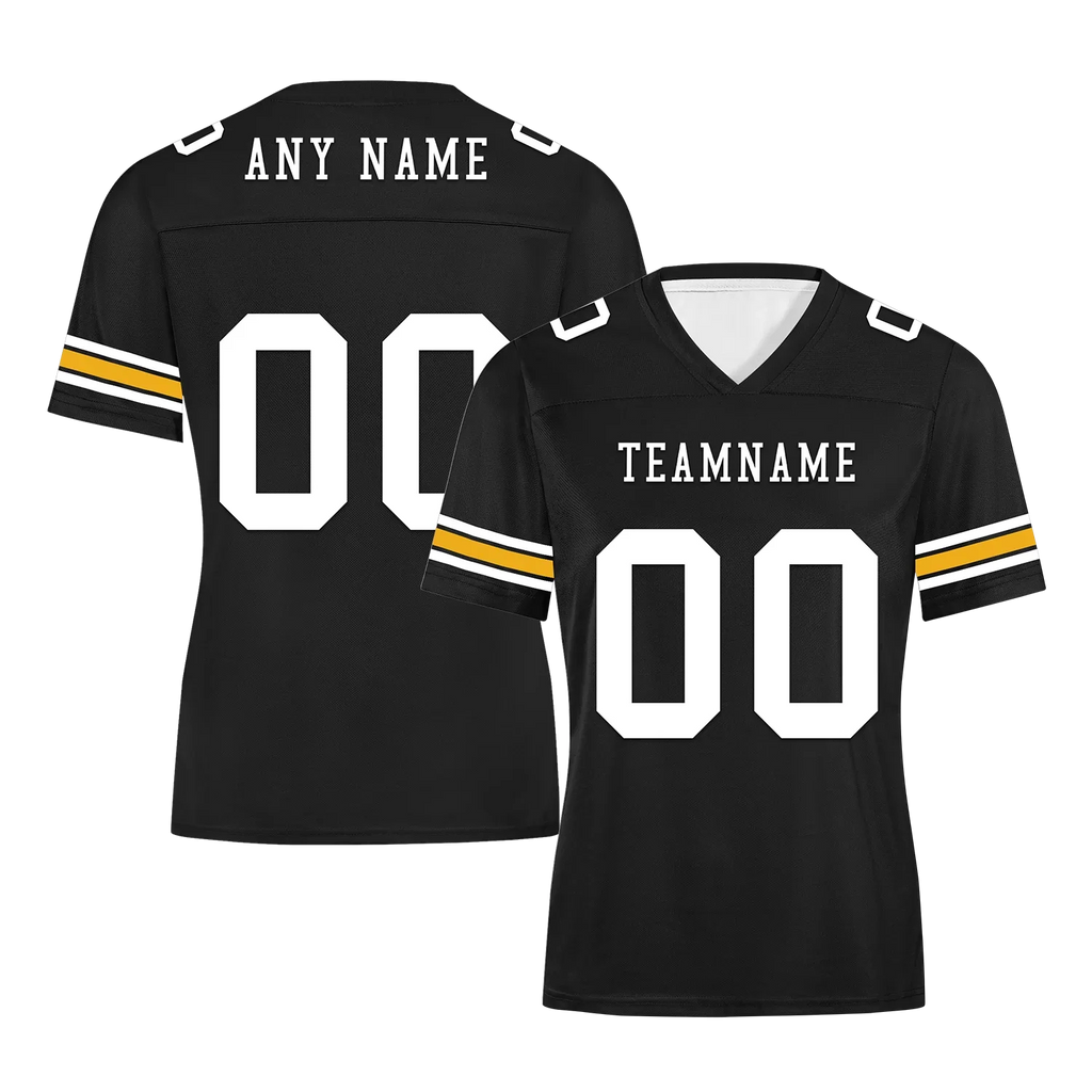 Custom Black Classic Style Personalized Authentic Football Jersey FBJ02-bd0a70a8 - Coolcustomize