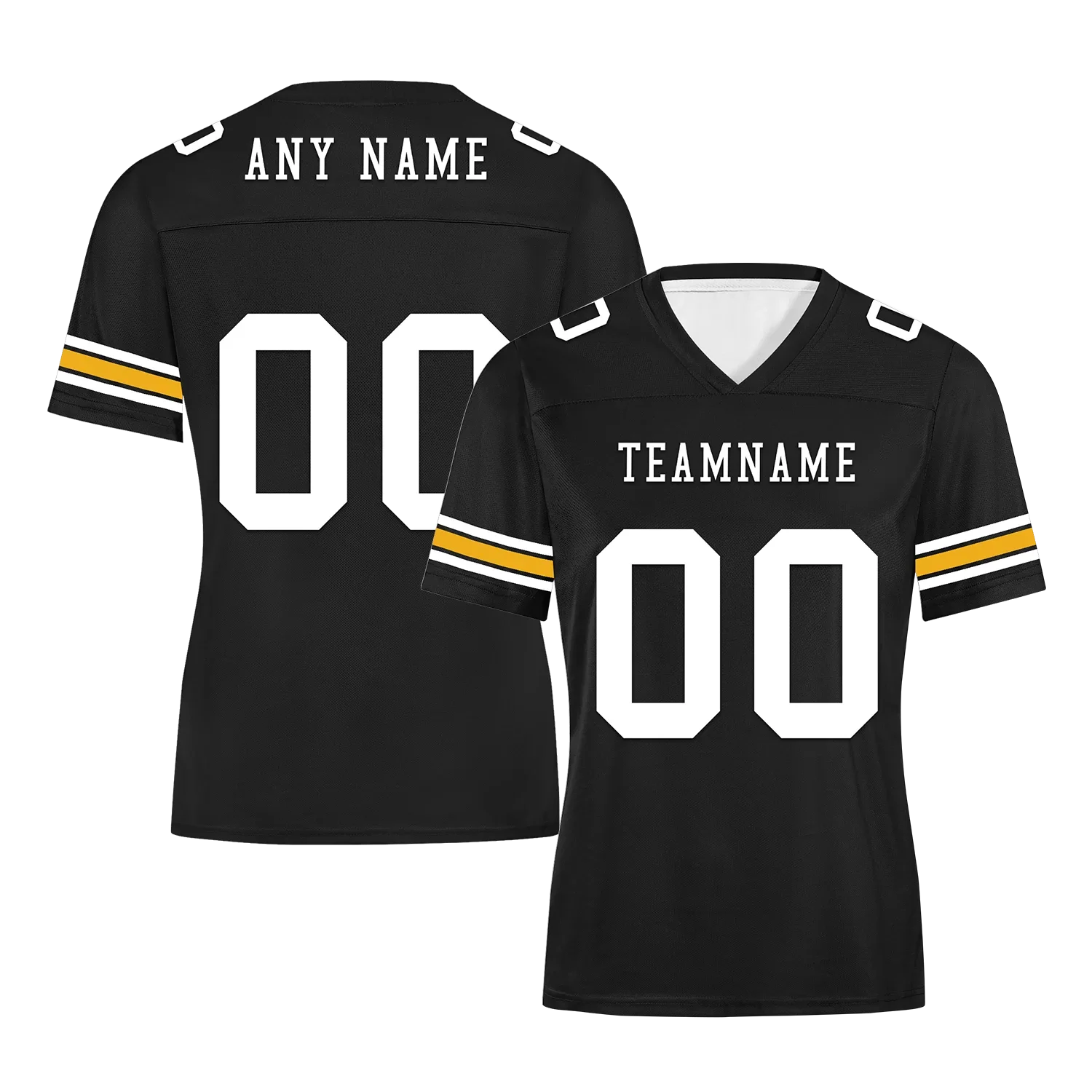Custom Black Classic Style Personalized Authentic Football Jersey FBJ02-bd0a70a8 - Coolcustomize