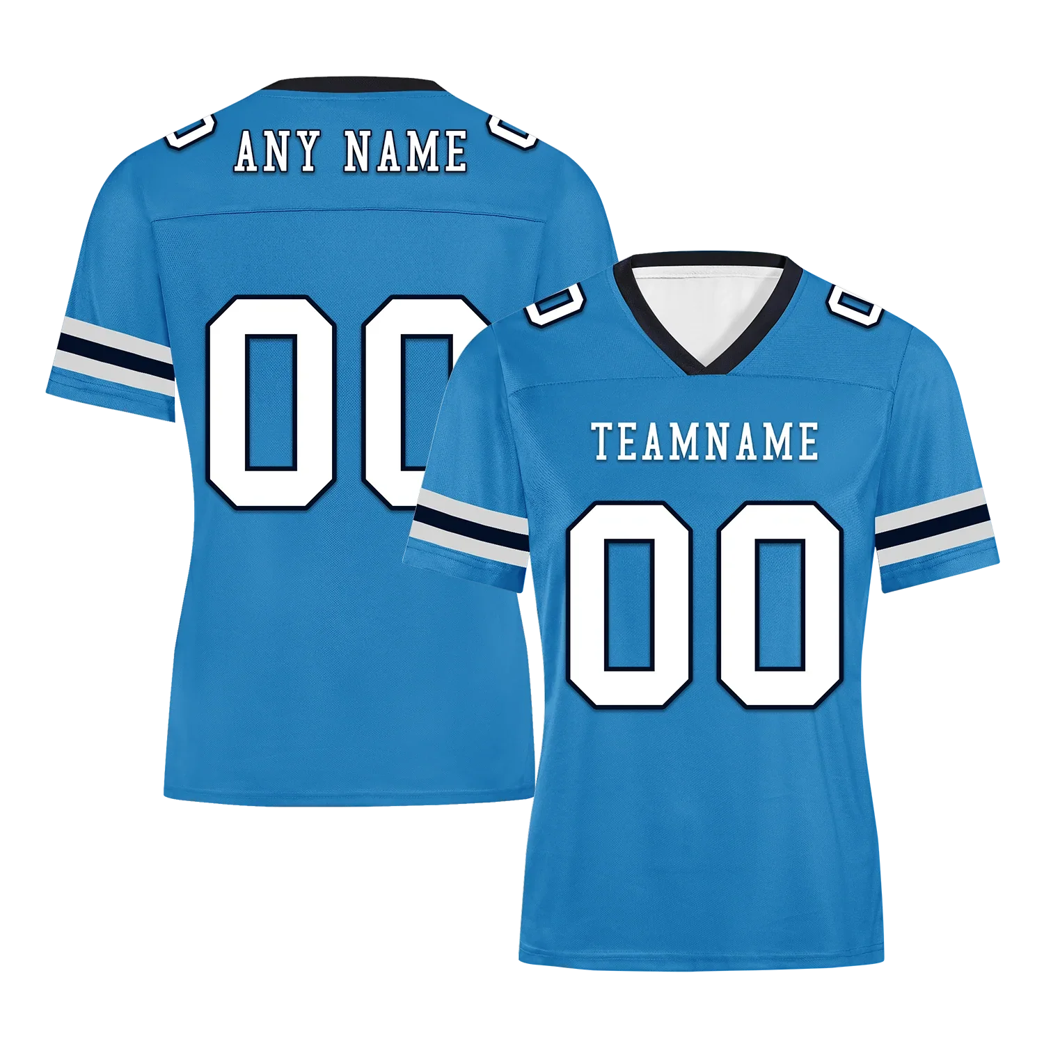 Custom Blue White Classic Style Personalized Authentic Football Jersey FBJ02-bd0a700c - Coolcustomize