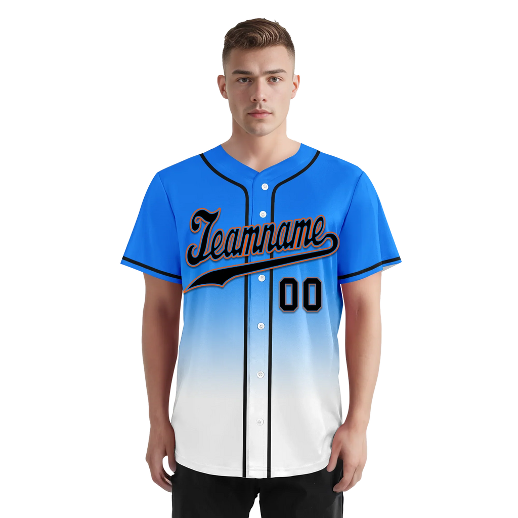 Custom Blue White Fade Fashion Personalized Authentic Baseball Jersey BSBJ01-D0a70ef - Coolcustomize