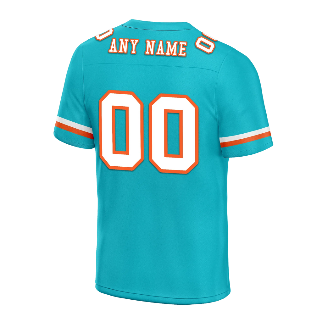 Custom Cyan Classic Style Personalized Authentic Football Jersey FBJ02-bd0a70ba - Coolcustomize
