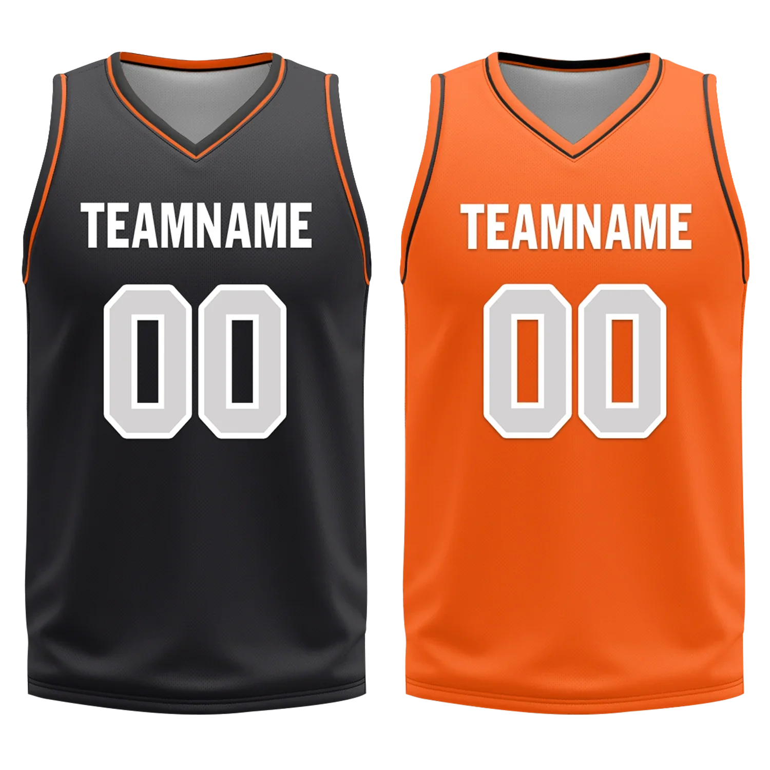 Custom Black Orange Classic Style Reversible Basketball Uniform Personalized Ordinary BBJR-D017019 - Coolcustomize