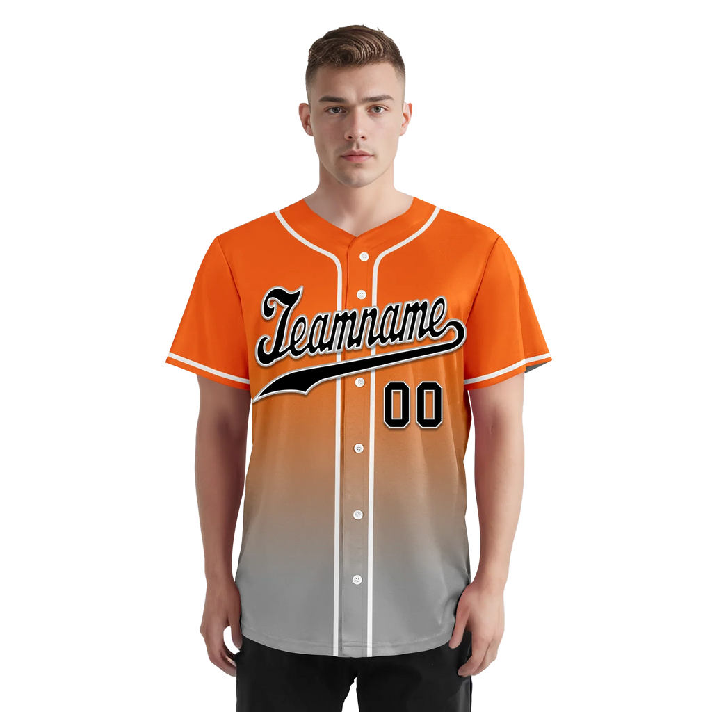 Custom Orange Grey Fade Fashion Personalized Authentic Baseball Jersey BSBJ01-D0a70ec - Coolcustomize