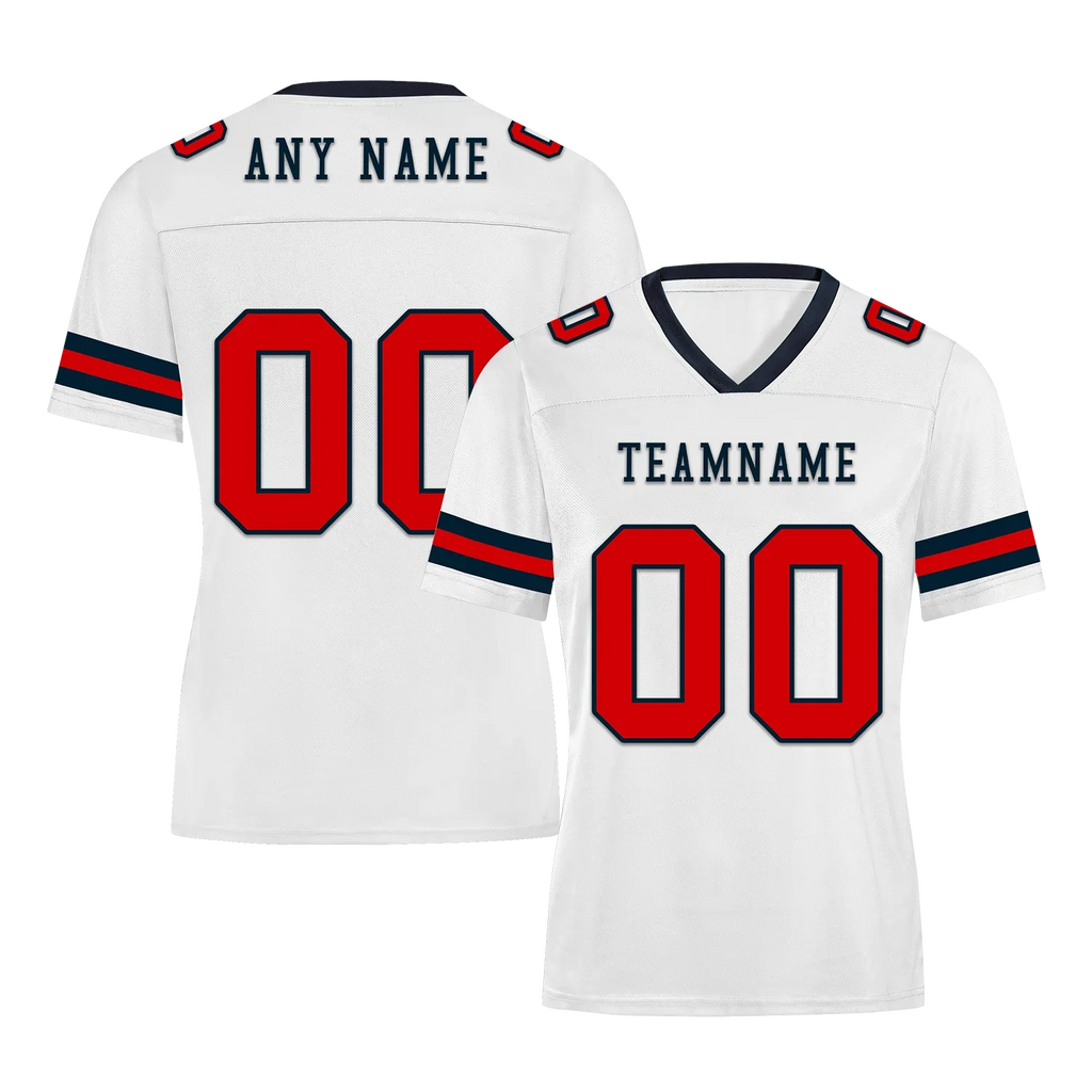 Custom White Classic Style Personalized Authentic Football Jersey FBJ02-bd0a70b7 - Coolcustomize