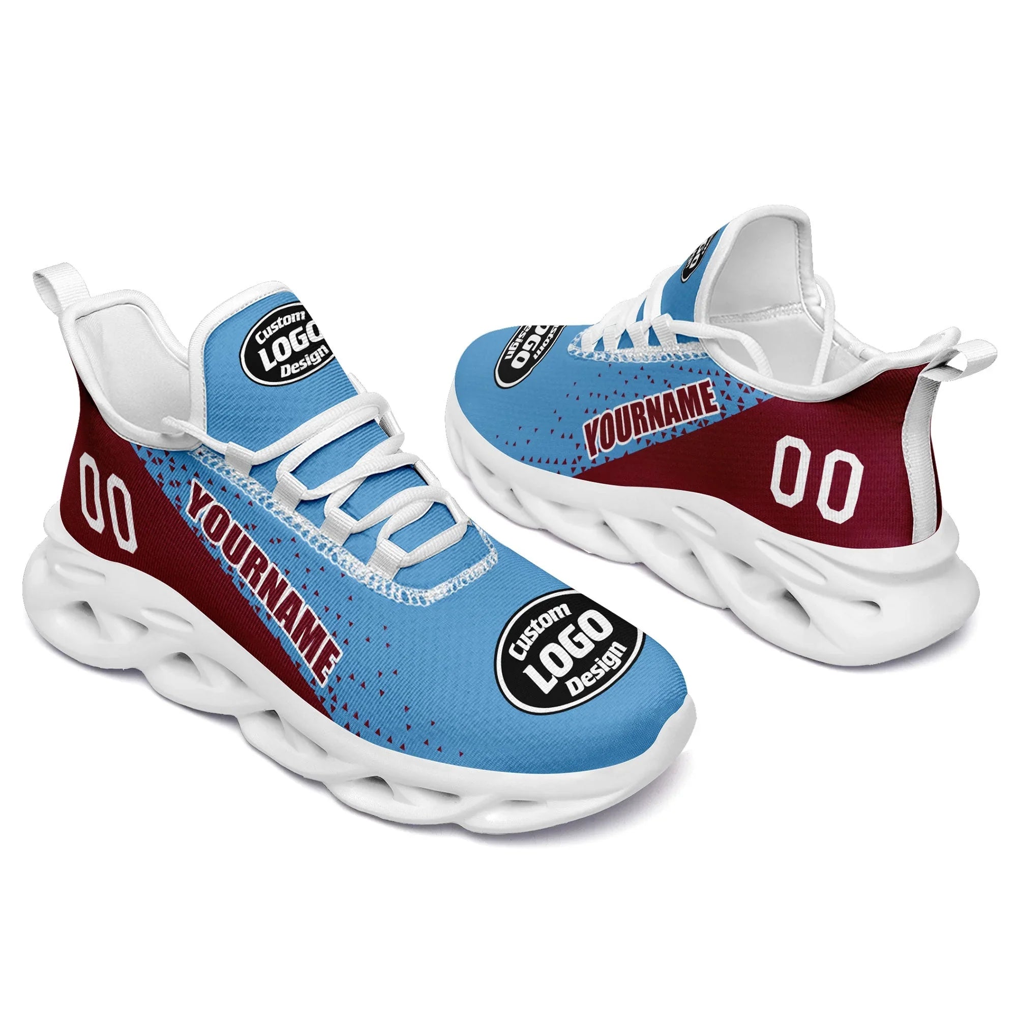 Custom Blue Red Jersey MaxSoul Shoes and Hat Combo Offer Personalized ZH-D0b009c-b - Coolcustomize