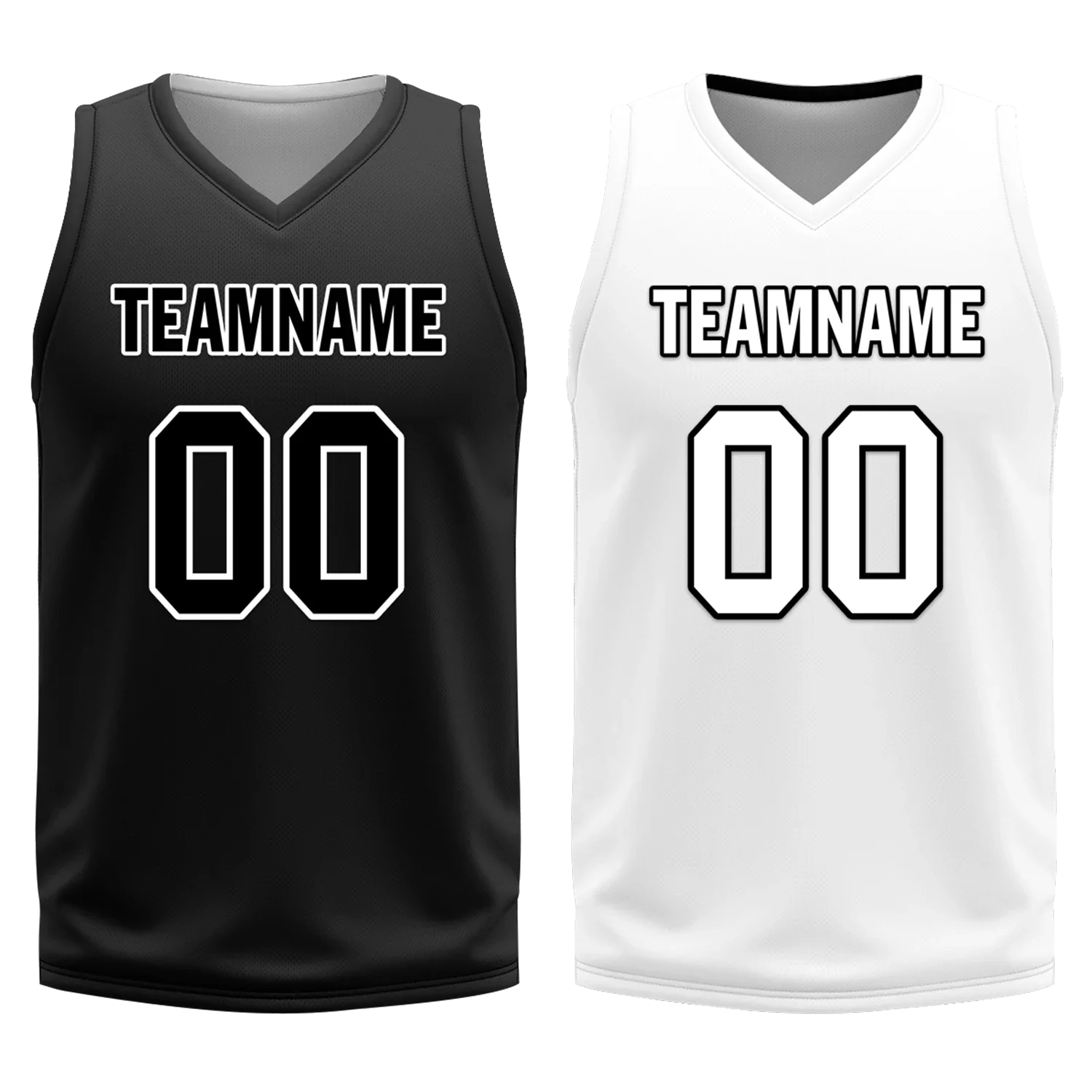 Custom Black White Classic Style Reversible Basketball Uniform Personalized Ordinary BBJR-D017007 - Coolcustomize