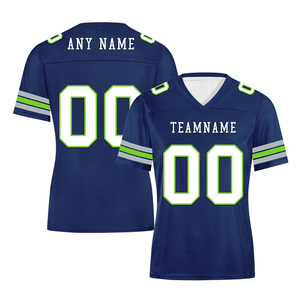 Custom Blue Classic Style Personalized Authentic Football Jersey FBJ02-bd0a70ad - Coolcustomize