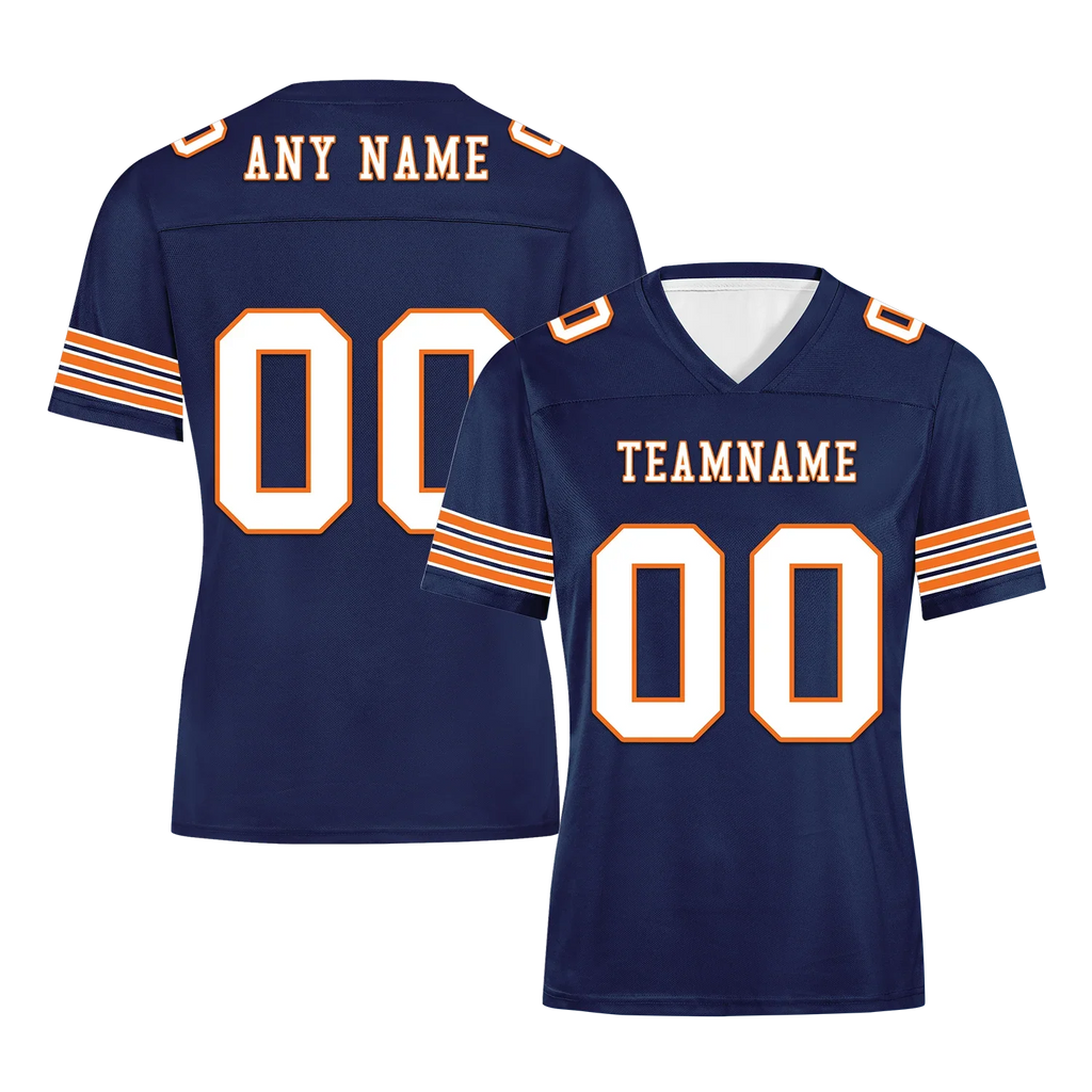Custom Blue White Classic Style Personalized Authentic Football Jersey FBJ02-bd0a700d - Coolcustomize