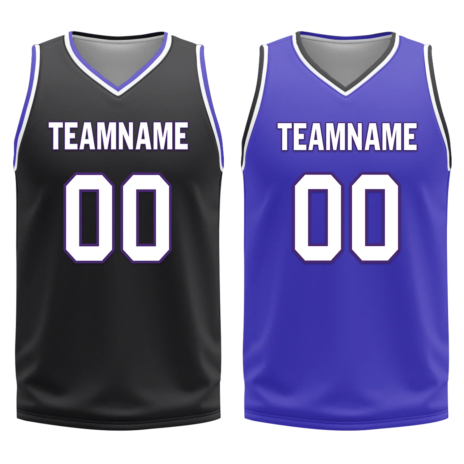 Custom Black Blue Classic Style Reversible Basketball Uniform Personalized Ordinary BBJR-D017036 - Coolcustomize