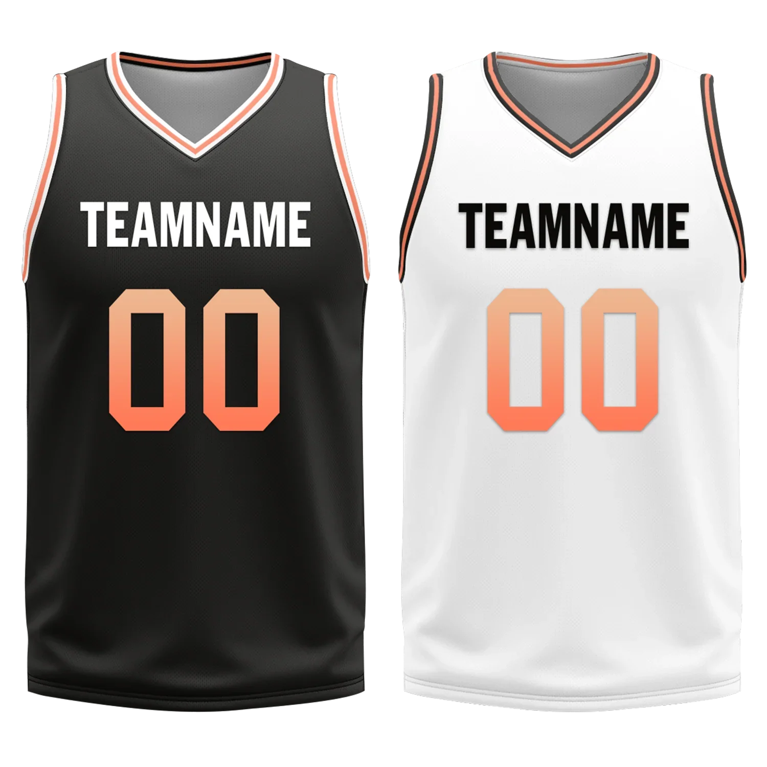 Custom Black White Classic Style Reversible Basketball Uniform Personalized COOLMAX BBJR-D017028 - Coolcustomize