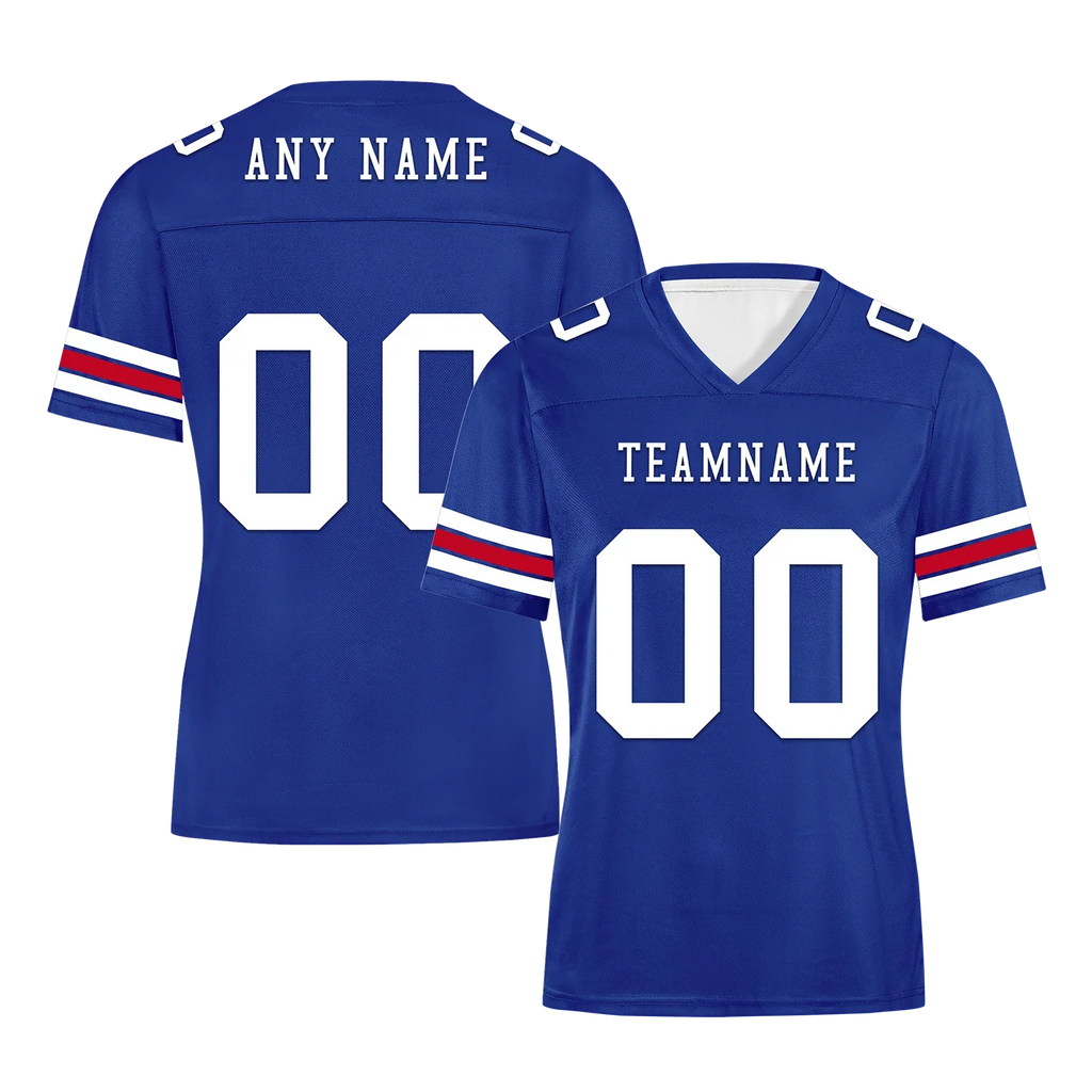 Custom Blue Classic Style Personalized Authentic Football Jersey FBJ02-bd0a70aa - Coolcustomize
